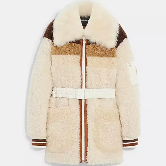 100% New Shearling Jacket - Coach - Picture 6 of 9